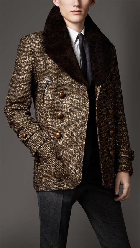 mens burberry coats|burberry pea coat sale men.